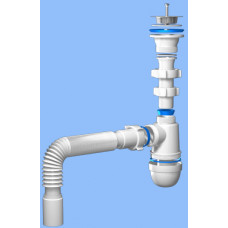 Сифон гофрированный с коленом