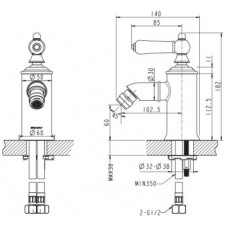 Смеситель Bravat Art F375109Co для биде