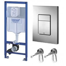 Система инсталляции для унитазов Grohe Rapid SL 38772001 3 в 1 с кнопкой смыва