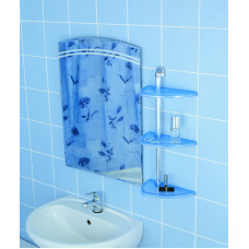 Полка для ванной Нова M-N16-23 прозрачно-голубой