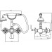 Смеситель Timo Nelson 1914Y-CR Antique для ванны с душем